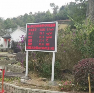 瑞山養(yǎng)生旅游度假村負(fù)氧離子環(huán)境監(jiān)測系統(tǒng)設(shè)備案例